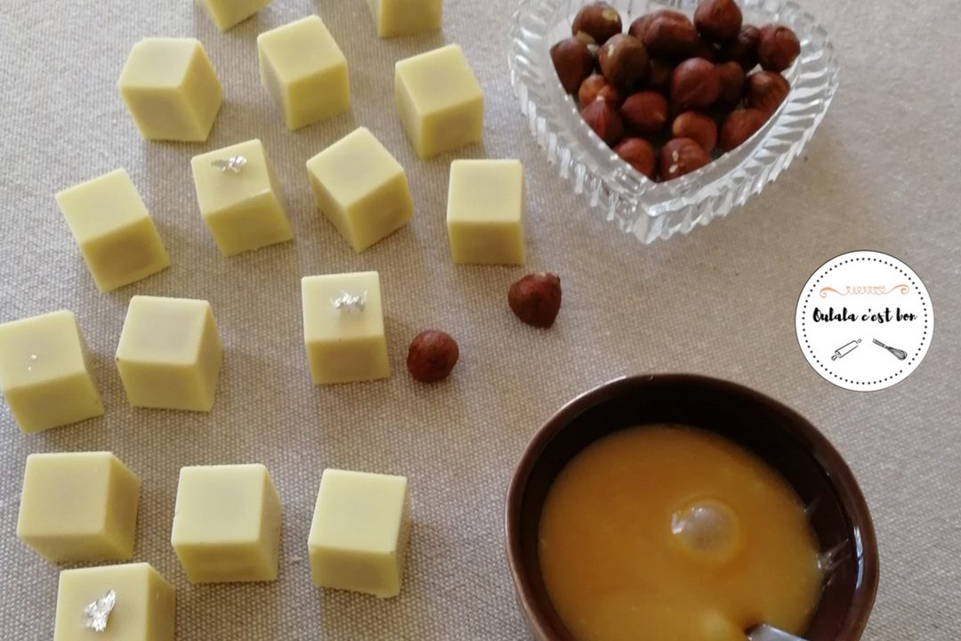 Chocolate Blanco con Caramelo de Mantequilla Salada y Avellanas