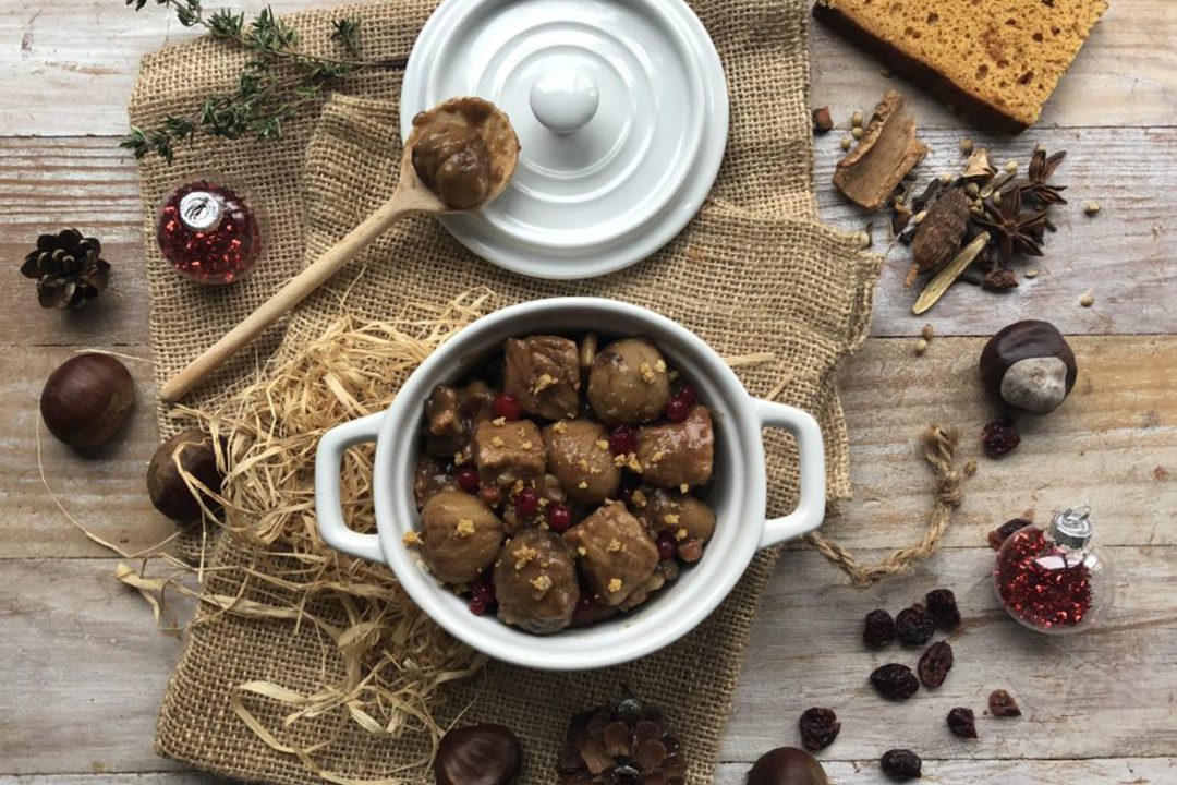 Estofado de cerdo con sabores navideños