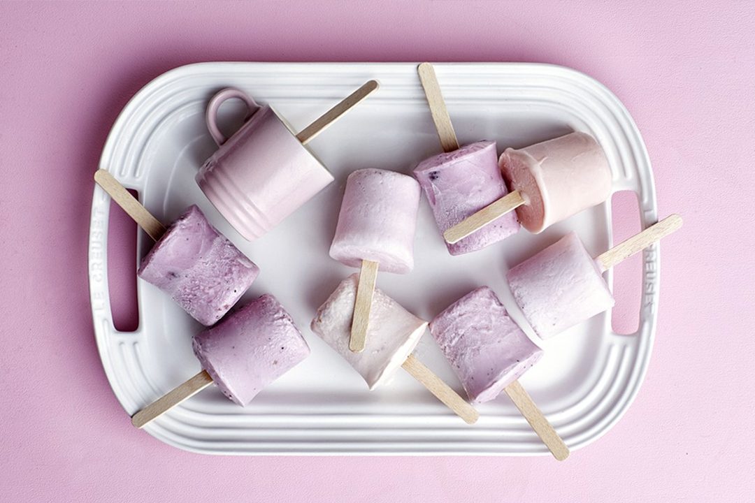 Palitos de helado de yogur y frutas .com