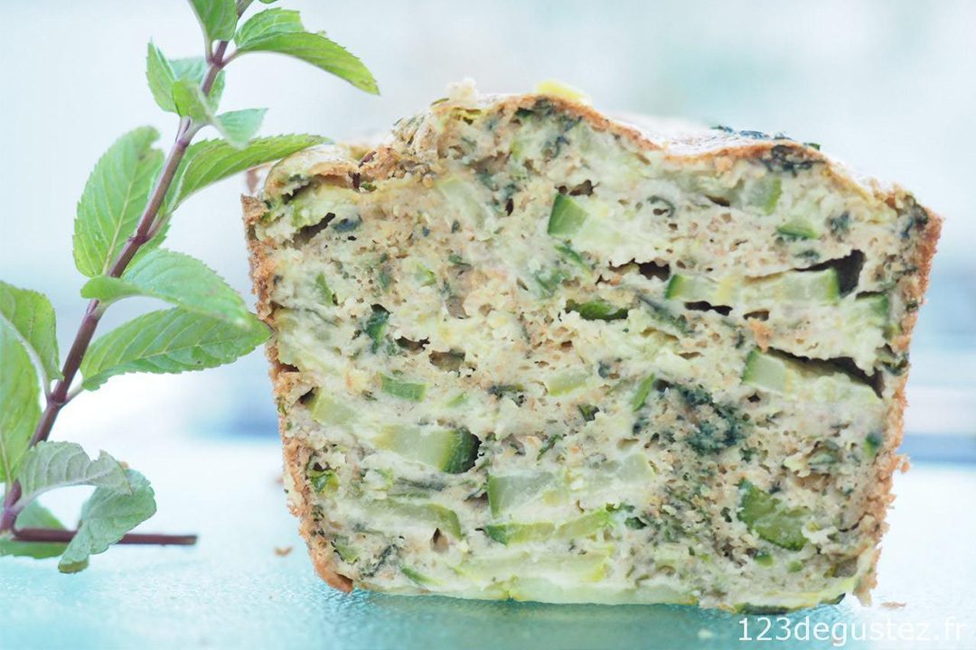 Tarta de calabacín y menta
