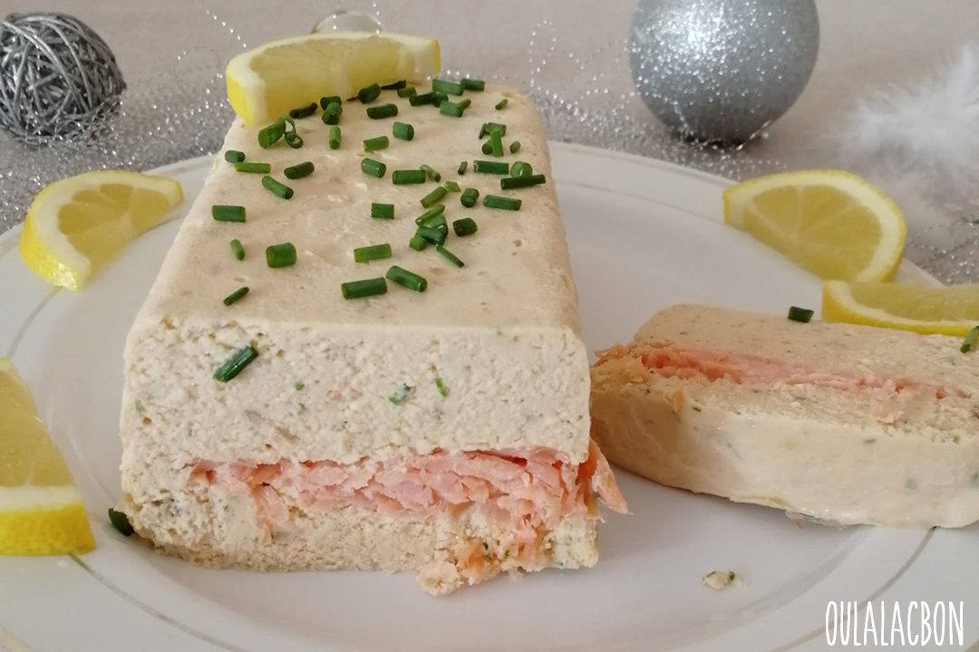 Terrina con dos salmones