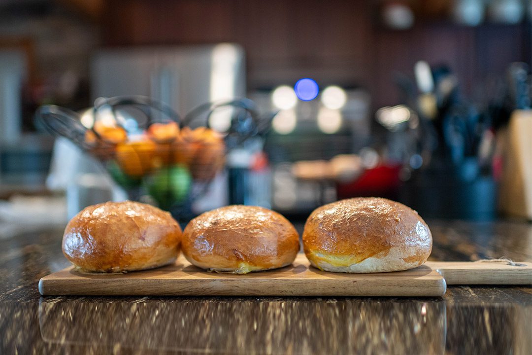 Pan de hamburguesa casero