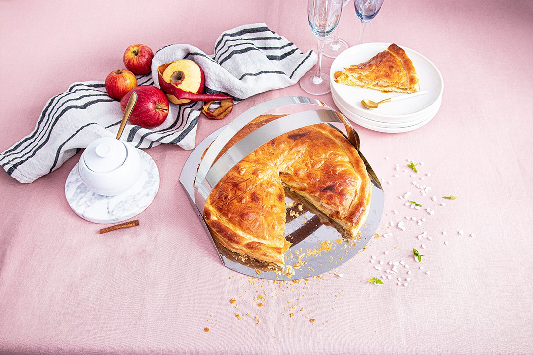 Galette des rois manzanas y caramelo de mantequilla salada