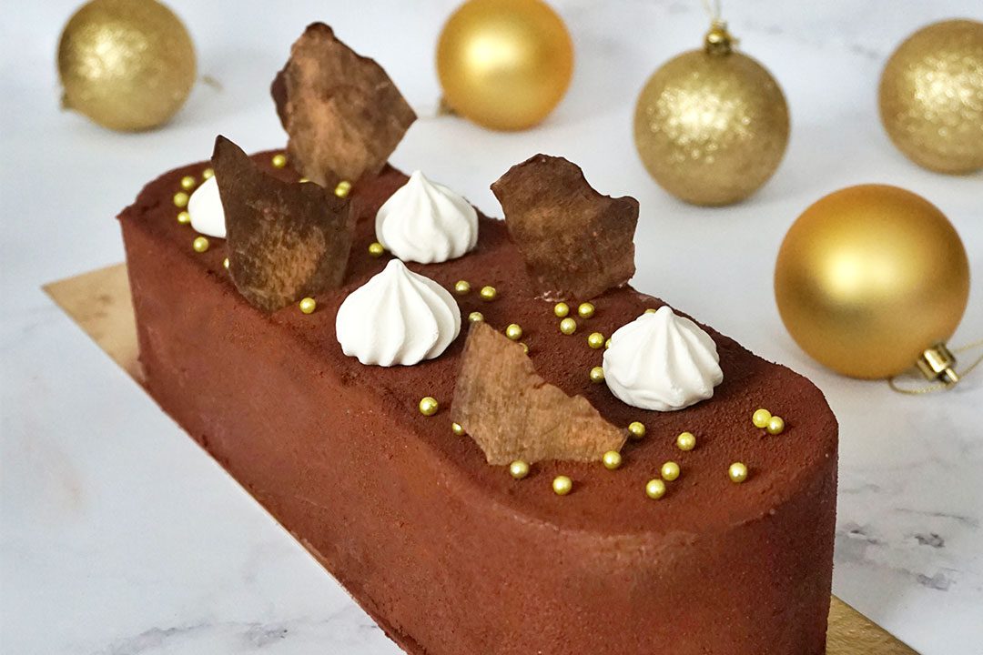 Entremets de caramelo de chocolate