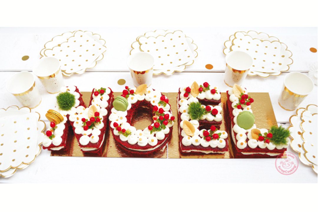 Tarta de Navidad con letras