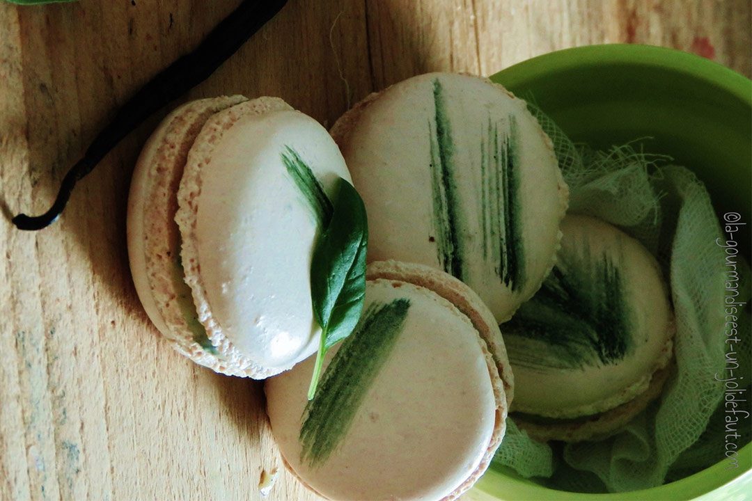 Macarrones de vainilla y albahaca según Pierre Hermé