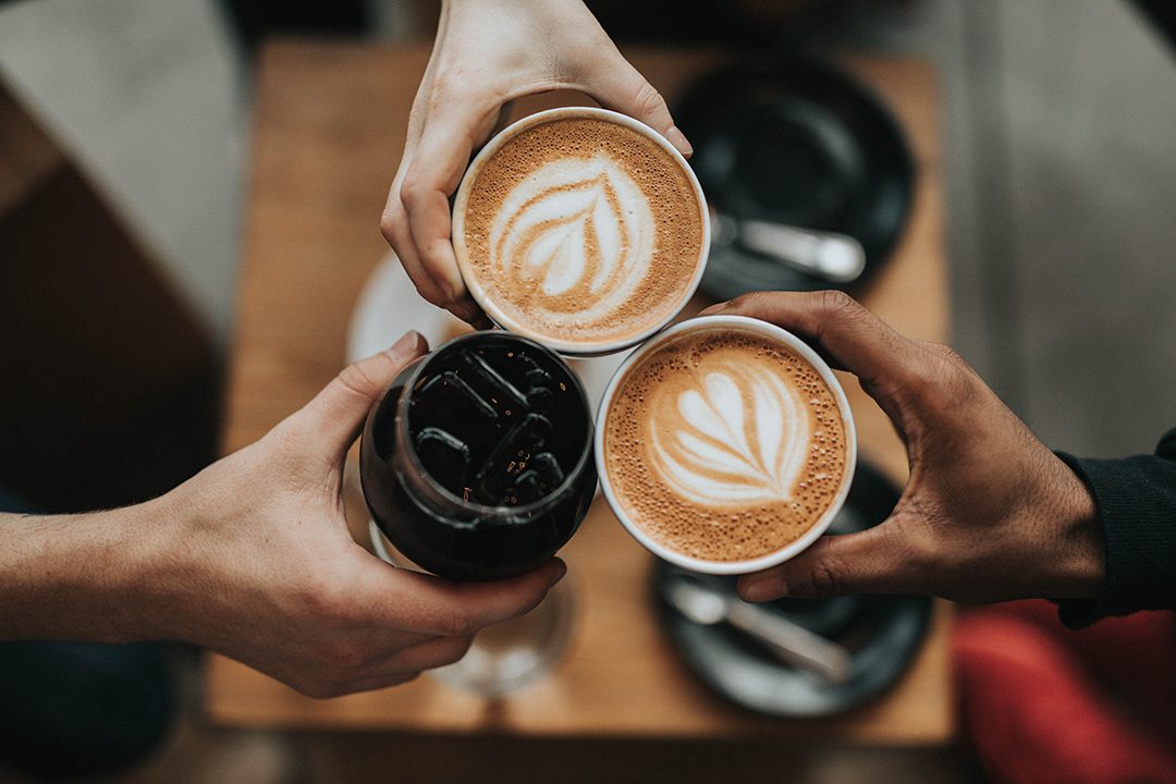 café con leche de avellana